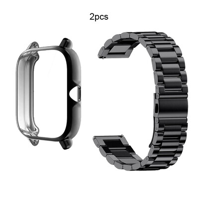 Náramok pre Xiaomi Huami Amazfit GTS 2 Mini ochranný kryt Amazfit Bip U Pro nerezový remienok Amazfit Bip S Lite