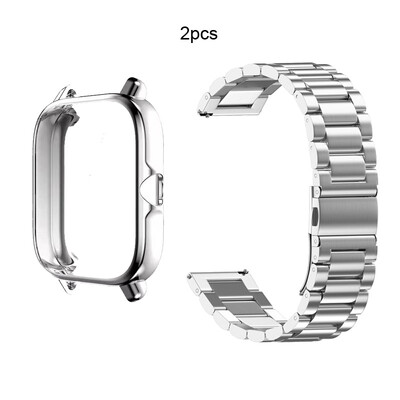 Náramok pre Xiaomi Huami Amazfit GTS 2 Mini ochranný kryt Amazfit Bip U Pro nerezový remienok Amazfit Bip S Lite