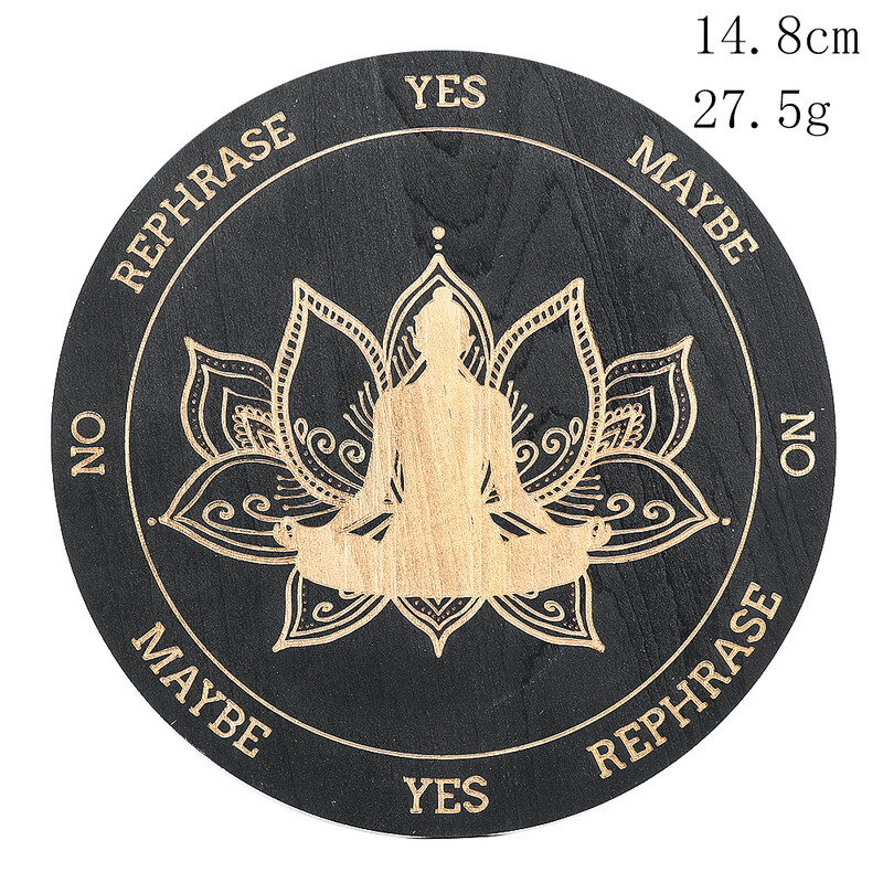 Дървена дъска с махало Свещена геометрия Радиестезия Гадаене Енергийна плоча Подложка Подложка Лечебна медитация Метафизичен олтар Инструмент Wicca