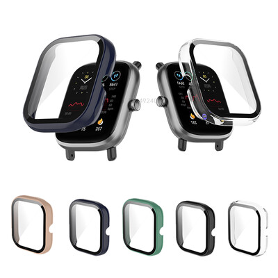 Huami de protecție pentru Huami Amazfit Bip U/U Pro/GTS 3/GTS 2 Mini Carcasă de protecție Hard PC Protector de ecran din sticlă cu acoperire completă