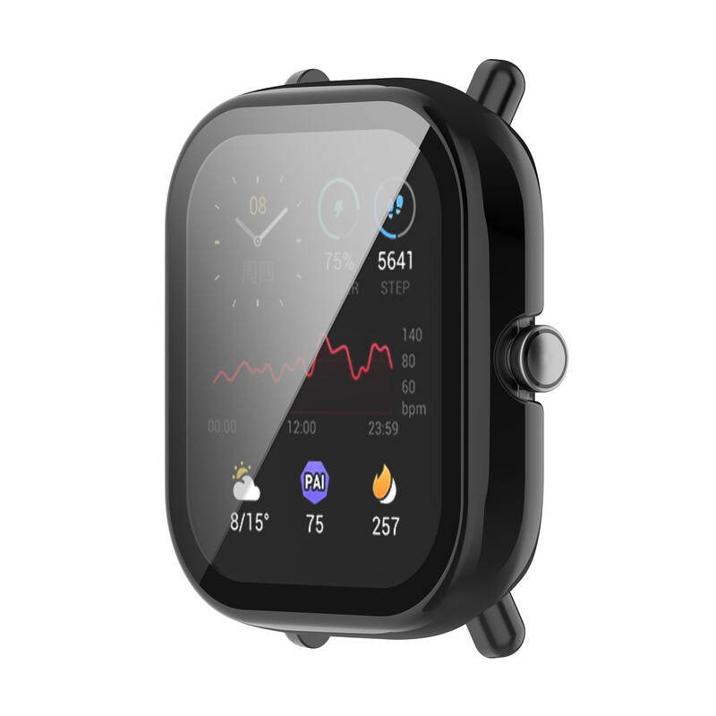 Ochranný kryt pre Huami Amazfit Bip U/U Pro/GTS 3/GTS 2 Mini, pevný PC, sklo s plným pokrytím obrazovky