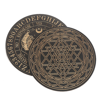 15cm Metatron Star Of David Energy Lotus Sun Moon Stars Eye Of Horus Στρογγυλή ξύλινη πλάκα σανίδα Ταρώ Witchcraft Charm Board