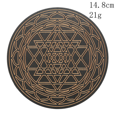 15cm Metatron Star Of David Energy Lotus Sun Moon Stars Eye Of Horus Στρογγυλή ξύλινη πλάκα σανίδα Ταρώ Witchcraft Charm Board