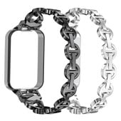 Deimantinė apyrankė skirta Redmi Smart Band Pro Metalo dirželio apsauginis dėklas, skirtas redmi smart band pro Laikrodžio apyrankė redmiband pro dangtelis