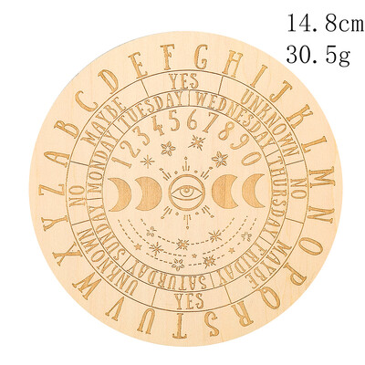 2 ks drevená kyvadlová doska, veštenie, astrologický tanier, doska na Ouija, metafyzický oltár, meditácia, rituálne potreby Wicca