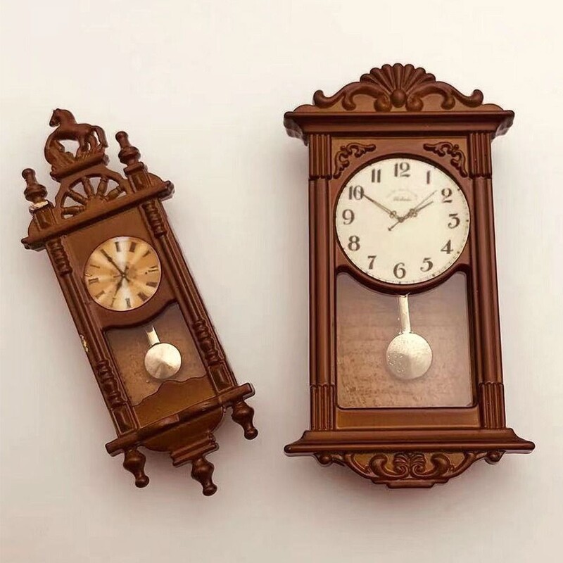 1 ks 1:12 Miniatúrne nástenné hodiny do domčeka pre bábiky Hračky Miniatúry Domček pre bábiky Bytové dekorácie Doplnky Hračka Hračka na hranie Nábytok