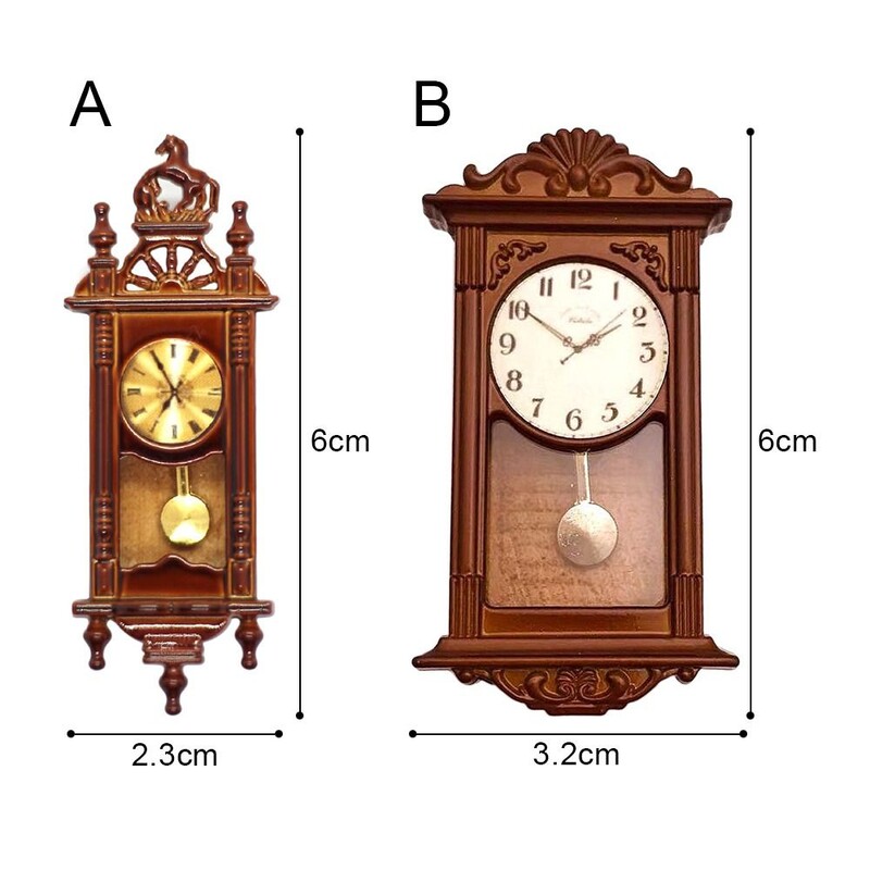 1 ks 1:12 Miniatúrne nástenné hodiny do domčeka pre bábiky Hračky Miniatúry Domček pre bábiky Bytové dekorácie Doplnky Hračka Hračka na hranie Nábytok