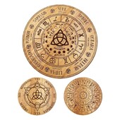 Εκκρεμές 20cm Ξύλινο Ouija Spirit Planchette Πίνακας μηνυμάτων με αριθμούς Γράμματα Decision Maker Dowsing Board for Home