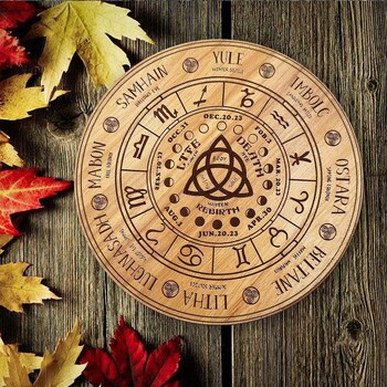 Εκκρεμές 20cm Ξύλινο Ouija Spirit Planchette Πίνακας μηνυμάτων με αριθμούς Γράμματα Decision Maker Dowsing Board for Home