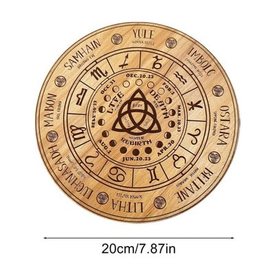 Εκκρεμές 20cm Ξύλινο Ouija Spirit Planchette Πίνακας μηνυμάτων με αριθμούς Γράμματα Decision Maker Dowsing Board for Home