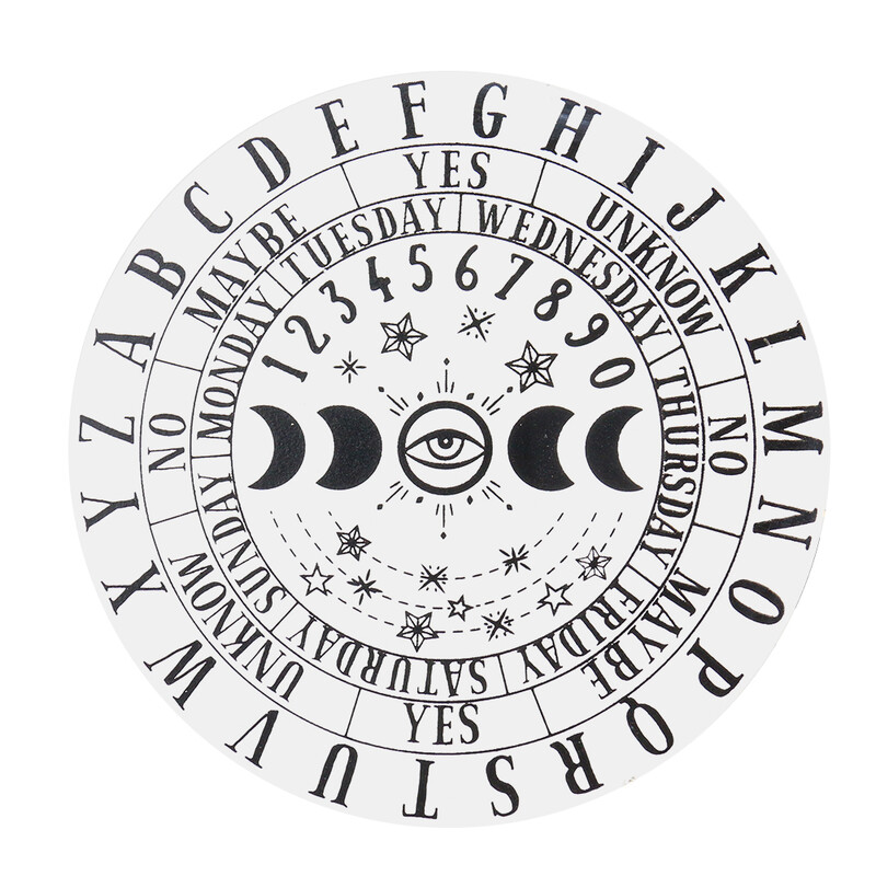 Fából készült ingatábla szelet alap csillagok holdfázisok 26 angol betűk jóslás üzenet Metafizika oltár fal művészet lakberendezés