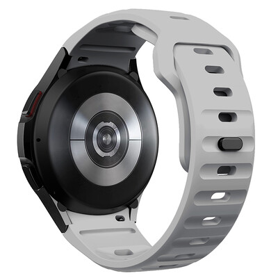 Camo szilikon sportszíj Samsung Galaxy Watch 6 5 klasszikus 47 mm-es, hézagmentes szalaggal Galaxy Watch FE 7 6 5 Pro 45 44 40 mm-es karkötőhöz