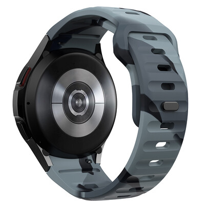 Camo szilikon sportszíj Samsung Galaxy Watch 6 5 klasszikus 47 mm-es, hézagmentes szalaggal Galaxy Watch FE 7 6 5 Pro 45 44 40 mm-es karkötőhöz