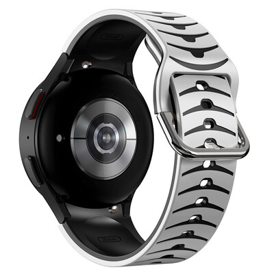 Camo szilikon sportszíj Samsung Galaxy Watch 6 5 klasszikus 47 mm-es, hézagmentes szalaggal Galaxy Watch FE 7 6 5 Pro 45 44 40 mm-es karkötőhöz