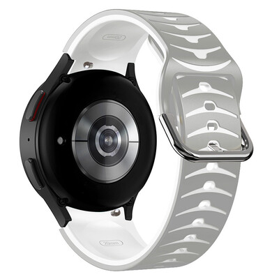 Camo szilikon sportszíj Samsung Galaxy Watch 6 5 klasszikus 47 mm-es, hézagmentes szalaggal Galaxy Watch FE 7 6 5 Pro 45 44 40 mm-es karkötőhöz