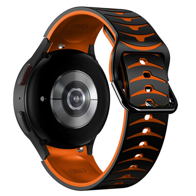 Camo szilikon sportszíj Samsung Galaxy Watch 6 5 klasszikus 47 mm-es, hézagmentes szalaggal Galaxy Watch FE 7 6 5 Pro 45 44 40 mm-es karkötőhöz