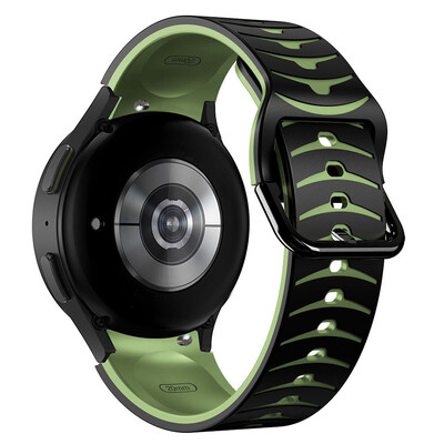 Camo szilikon sportszíj Samsung Galaxy Watch 6 5 klasszikus 47 mm-es, hézagmentes szalaggal Galaxy Watch FE 7 6 5 Pro 45 44 40 mm-es karkötőhöz