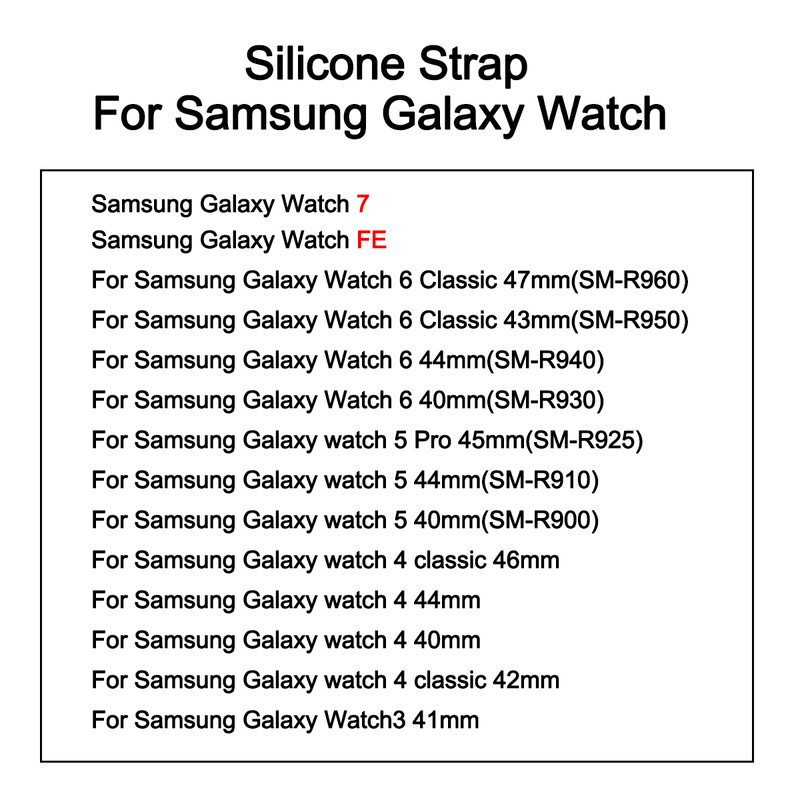 Camo szilikon sportszíj Samsung Galaxy Watch 6 5 klasszikus 47 mm-es, hézagmentes szalaggal Galaxy Watch FE 7 6 5 Pro 45 44 40 mm-es karkötőhöz