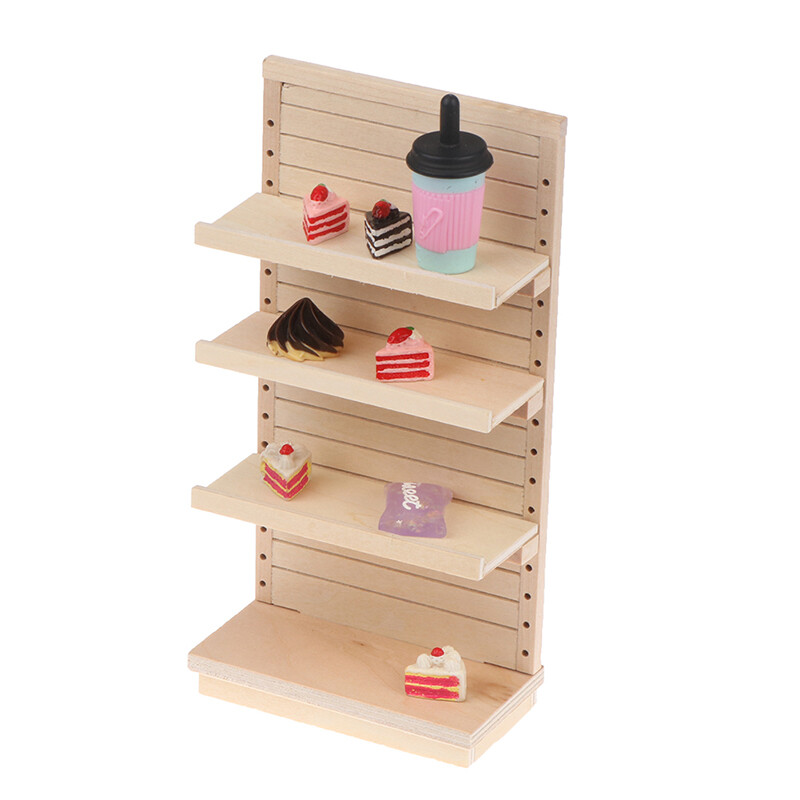 1:12 Casă de păpuși Raft de prezentare în miniatură Raft de depozitare Model Mobilier Supermarket Decor Jucărie