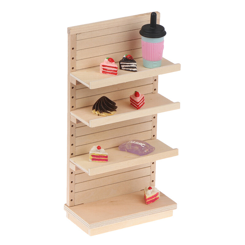 1:12 Casă de păpuși Raft de prezentare în miniatură Raft de depozitare Model Mobilier Supermarket Decor Jucărie