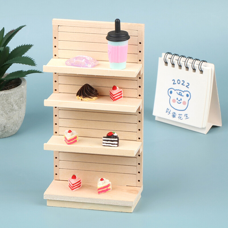 1:12 Casă de păpuși Raft de prezentare în miniatură Raft de depozitare Model Mobilier Supermarket Decor Jucărie