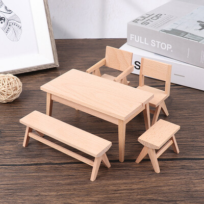 1:12 Leļļu namiņš Miniatūra Eiropas pusdienu galds krēsls sols krēsla modelis mēbeļu aksesuāri leļļu mājas dekorēšanai bērnu rotaļlietas