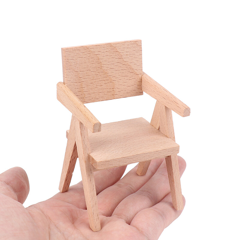 1:12 Miniatűr babaház Európai étkezőasztal Szék Pad Fotelmodell Bútortartozékok Babaház dekorációhoz Gyerekjátékok