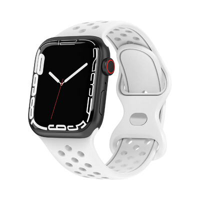 Szíj Apple óra szíjhoz 49mm 44mm 45mm 42mm 41mm 38mm 40mm correa Szilikon sport karkötő iwatch 8 SE 7 6 5 Ultra 49mm