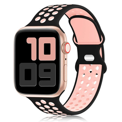 Szíj Apple óra szíjhoz 49mm 44mm 45mm 42mm 41mm 38mm 40mm correa Szilikon sport karkötő iwatch 8 SE 7 6 5 Ultra 49mm