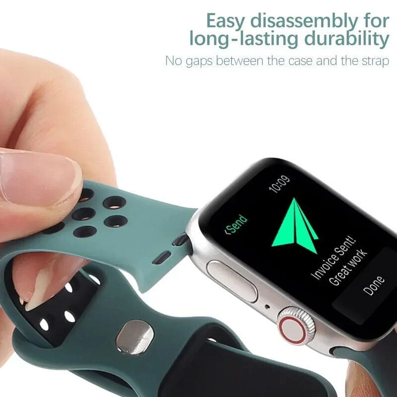 Szíj Apple óra szíjhoz 49mm 44mm 45mm 42mm 41mm 38mm 40mm correa Szilikon sport karkötő iwatch 8 SE 7 6 5 Ultra 49mm