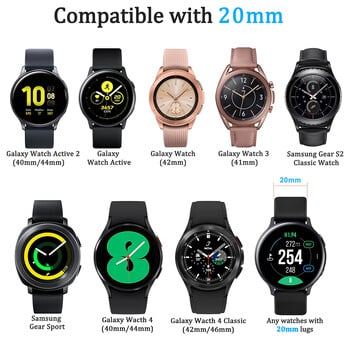 Hot Luminous Glow Silicone 20mm Strap For Samsung Galaxy Watch 3 41 42mm/Active2 Watchband Bracelet For Watch 5 Pro 45/ 40 44mm