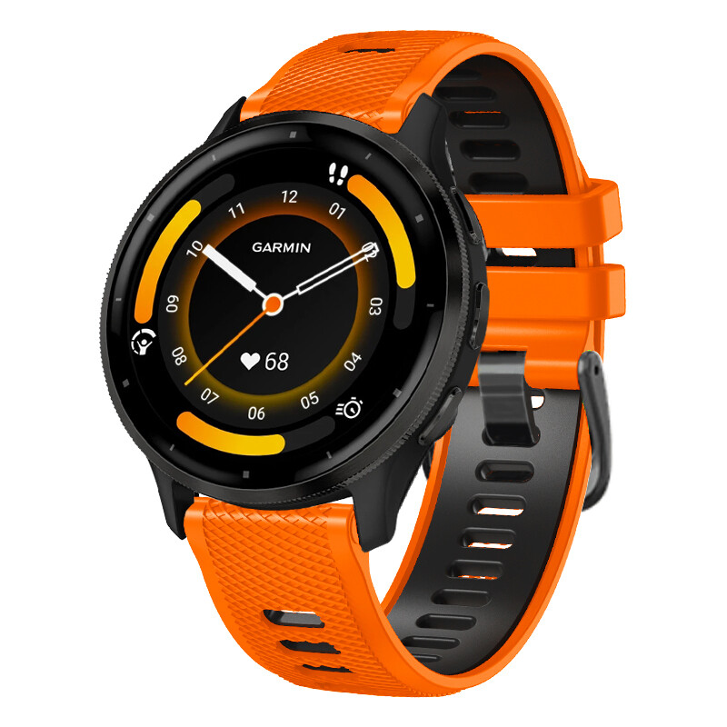 Curea de ceas pentru bărbați de 22 mm pentru Garmin Venu 2 /Venu 3 /Forerunner 265 255 Music 745 /Vivoactive 4 Bratara Bratara Bratara din silicon
