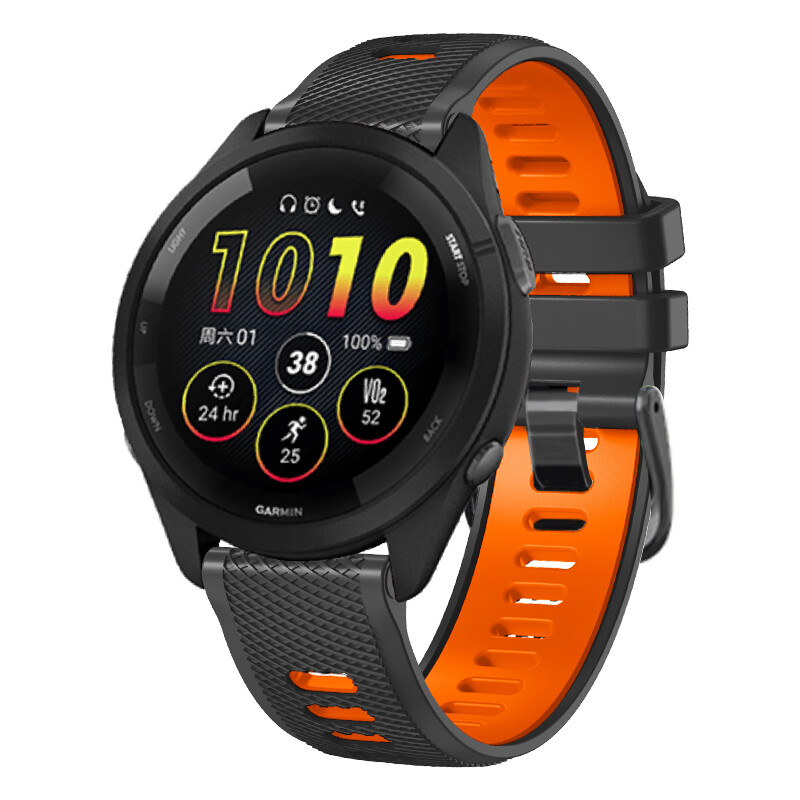 Curea de ceas pentru bărbați de 22 mm pentru Garmin Venu 2 /Venu 3 /Forerunner 265 255 Music 745 /Vivoactive 4 Bratara Bratara Bratara din silicon