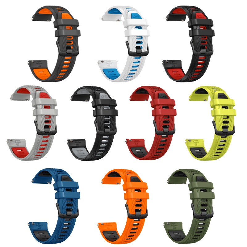 Curea de ceas pentru bărbați de 22 mm pentru Garmin Venu 2 /Venu 3 /Forerunner 265 255 Music 745 /Vivoactive 4 Bratara Bratara Bratara din silicon