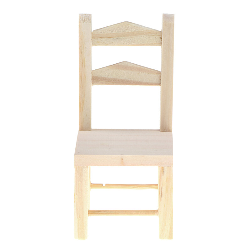 1:12 Έπιπλα κουκλόσπιτου Μινιατούρα ξύλινη καρέκλα κουζίνας Kids Pretend Play Toy