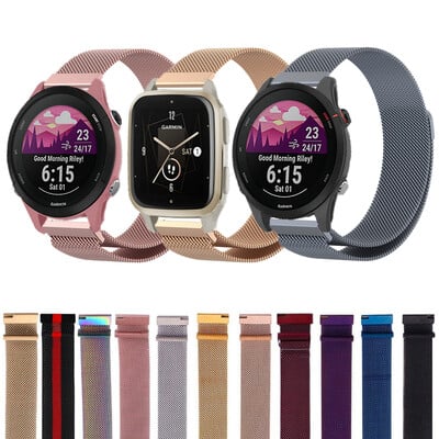 Magnetický milánsky remienok pre Garmin Forerunner 255 255S kovový náramok pre Approach S42 S12 Venu Sq 2 inteligentné hodinky príslušenstvo