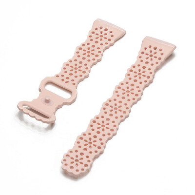Banda albastră pentru Fitbit Versa 4/ Sense 2/ Versa 3/ Sense Curea inteligentă de înlocuire curea elegantă din dantelă femei subțire
