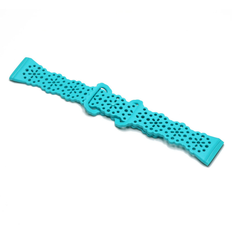 Banda albastră pentru Fitbit Versa 4/ Sense 2/ Versa 3/ Sense Curea inteligentă de înlocuire curea elegantă din dantelă femei subțire