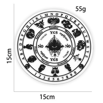 Ακρυλική σανίδα εκκρεμούς για μαντική ραβδοσκοπία δώδεκα αστερισμοί Μεταφυσικό μήνυμα Πίνακας Ouija Witchcraft Altar Supplies