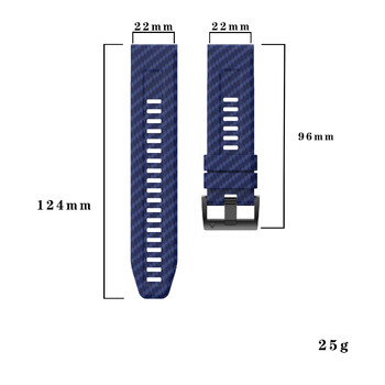 Λουράκι ρολογιού 22mm 26mm σιλικόνης με μοτίβο από ανθρακόνημα για Garmin Fenix 8 7X 7Pro Epix Pro Gen 2 Fenix 6 6X Pro 5X Plus