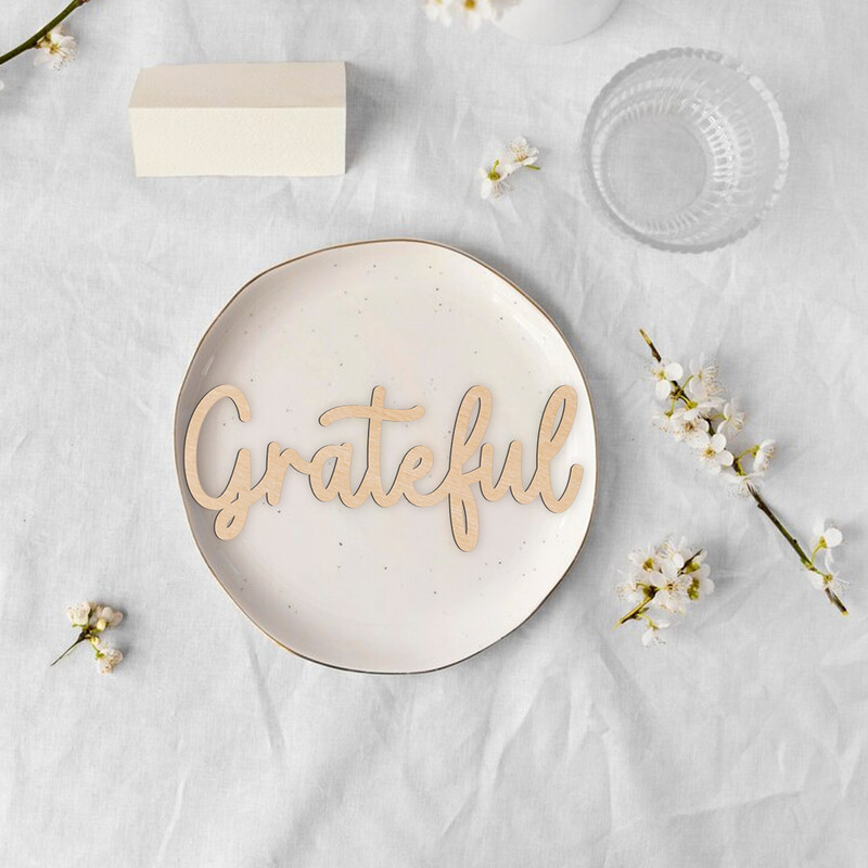 3 vnt. Dėkingo dėkingo palaimintojo tuščiavidurio padėkos lentos laiško ženklo papuošimo rinkinys