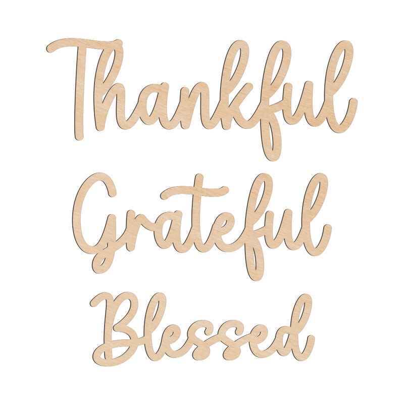 3 vnt. Dėkingo dėkingo palaimintojo tuščiavidurio padėkos lentos laiško ženklo papuošimo rinkinys