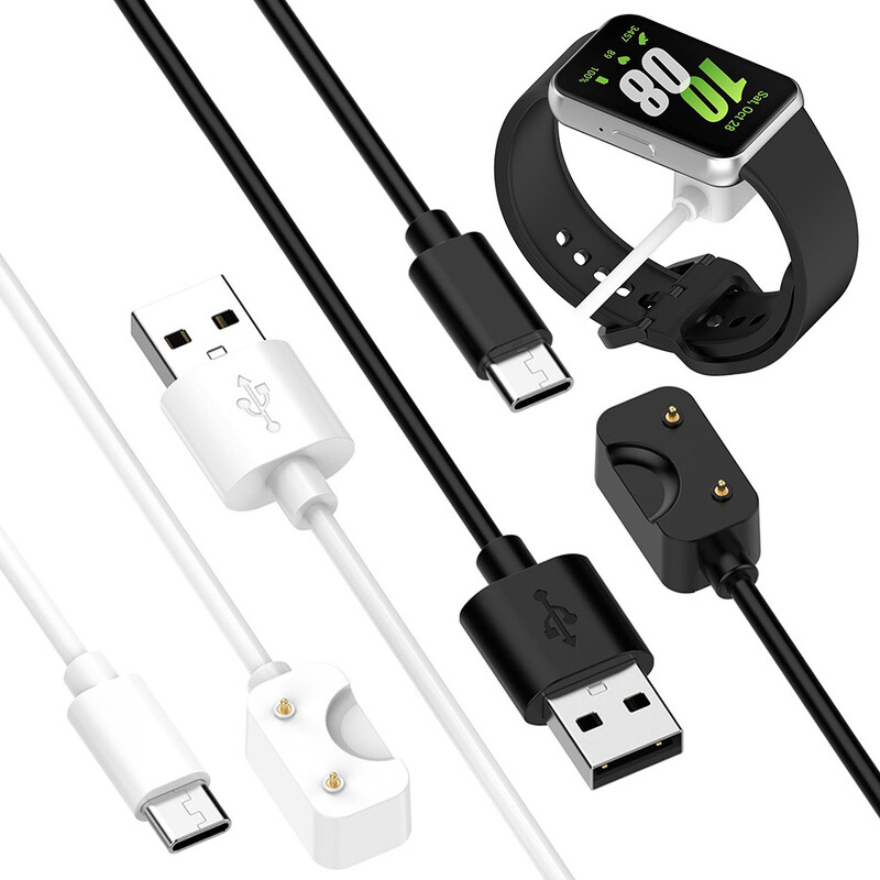 USB/C tipa uzlādes kabelis Magnētiskā barošanas uzlādes vads Smartband Dock Charger Adapter Samsung Galaxy Fit 3 R390 piederumiem