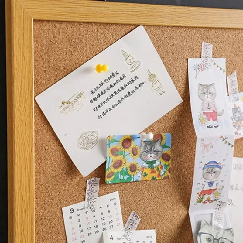 Parafa üzenőfali dekoráció Vintage fenyőfa keret parafa tábla Háztartási fotófal háttér Tanterem Irodai üzenőfalak