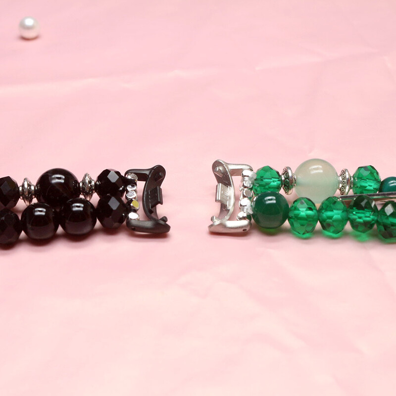 Brățară elegantă Mi Band 8 Cureaua pentru Xiaomi Smart Band 9 Brățară de femeie Bijuterii Mărgele Cristal Agat Brelocuri drăguțe din metal Stretchy