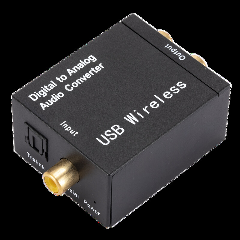 USB DAC pastiprinātājs ar Bluetooth digitālo uz analogo audio pārveidotāju, optiskās šķiedras Toslink koaksiālo signālu uz RCA R/L audio dekodētāju