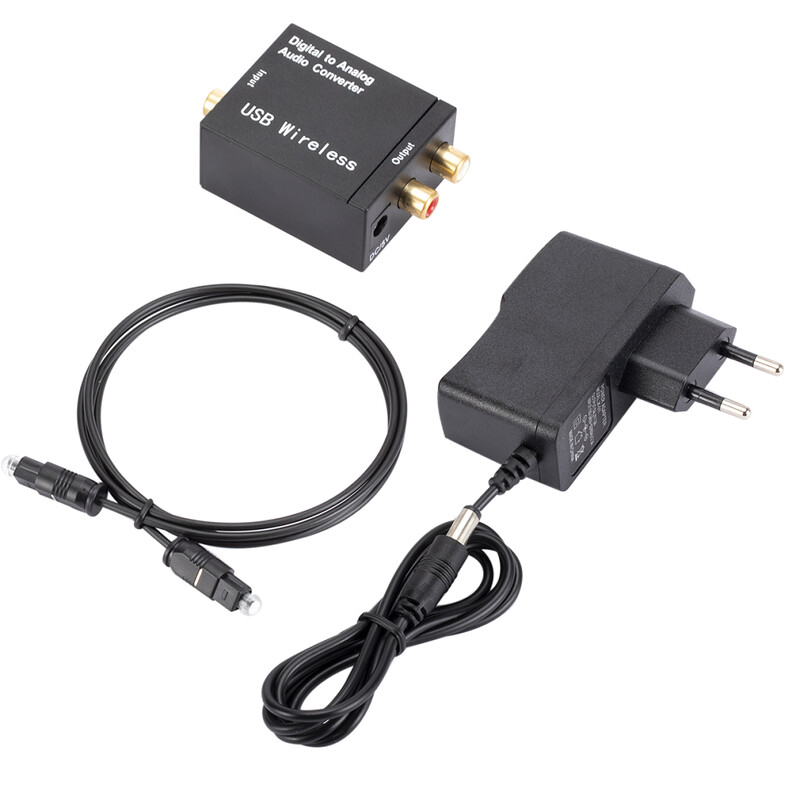 LccKaa digitālā uz analogo audio pārveidotājs optiskās šķiedras Toslink koaksiālais signāls uz RCA R/L audio dekodera pastiprinātāju ar Bluetooth