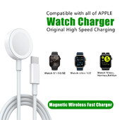 Magnetinis belaidis įkroviklis Apple Watch 10/9/8/7/6/5/SE/4 įkroviklis usb c, nešiojamasis greito įkrovimo stoties laidas, skirtas iwatch ultra