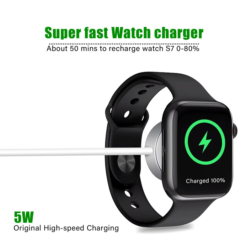 Magnetinis belaidis įkroviklis Apple Watch 10/9/8/7/6/5/SE/4 įkroviklis usb c, nešiojamasis greito įkrovimo stoties laidas, skirtas iwatch ultra