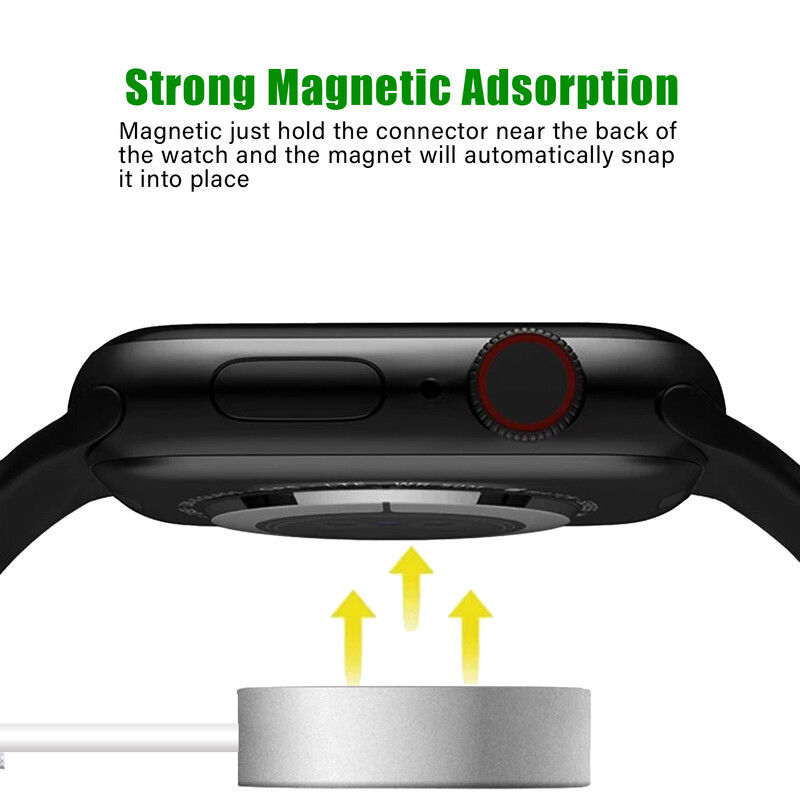 Magnetinis belaidis įkroviklis Apple Watch 10/9/8/7/6/5/SE/4 įkroviklis usb c, nešiojamasis greito įkrovimo stoties laidas, skirtas iwatch ultra